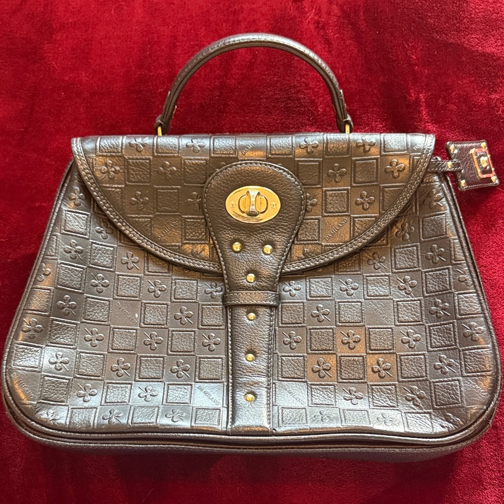 Chic Embossed Black Satchel